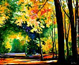 Leonid Afremov MORNING FOREST painting